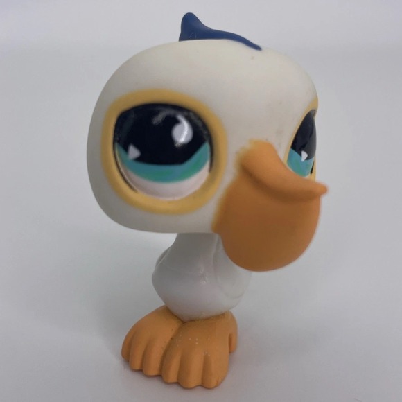 Littlest Pet Shop LPS Pelican #517 Teardrop Eyes Bird Hasbro 2007 Authentic - Picture 4 of 11